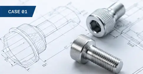 Conceptual fastener and drawing used to explain machining review