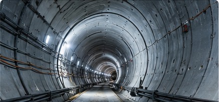 Tunnel infrastructure under construction