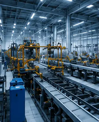 Automated production line in factory